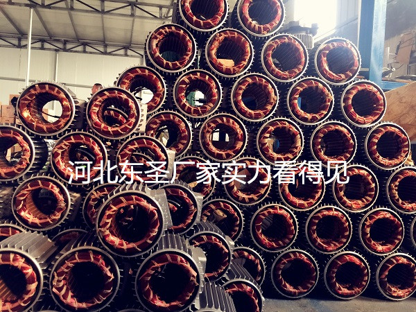 350小型攪拌機電機生產(chǎn)組裝車間，電機電芯部分特寫